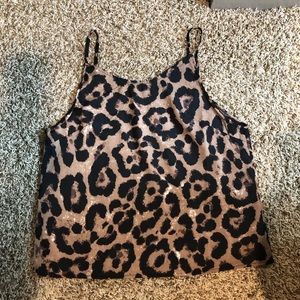 Cheetah print tank top